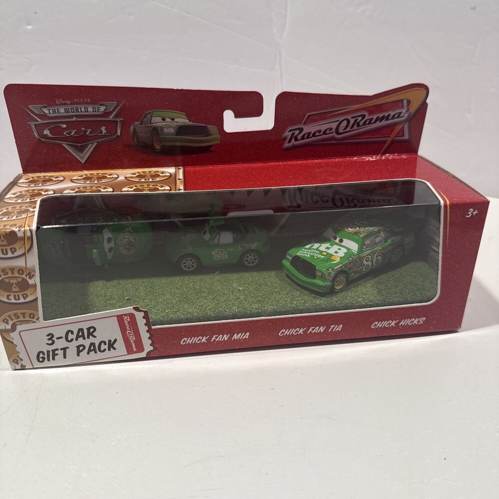 Disney Pixar Cars Shiny Wax Chief Pitty #82 Gift 3 Pack New Sealed Box